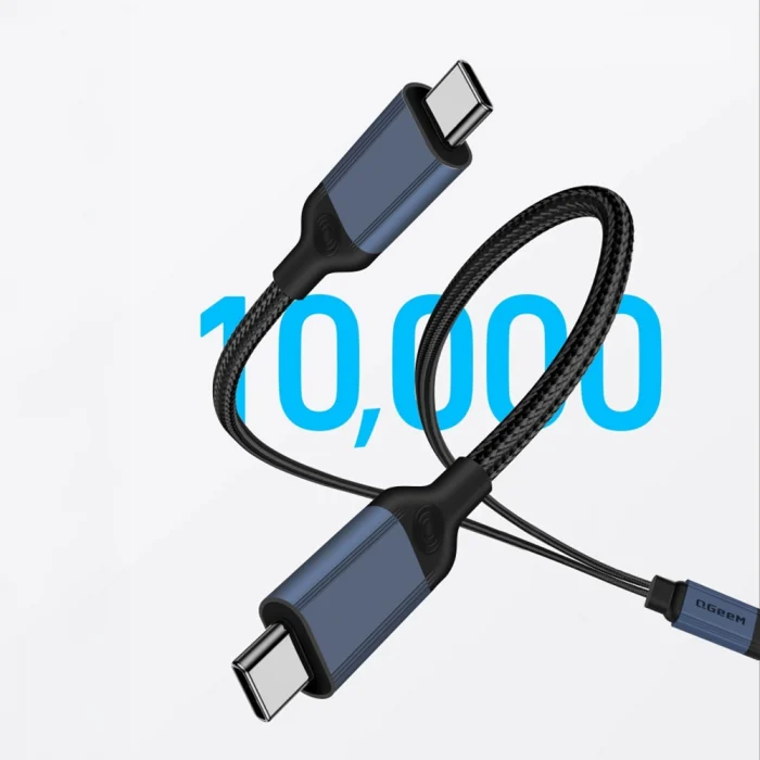 Qgeem Type-C to Type-C 2in1 Data Kablosu 140W 480Mbps 1.2M