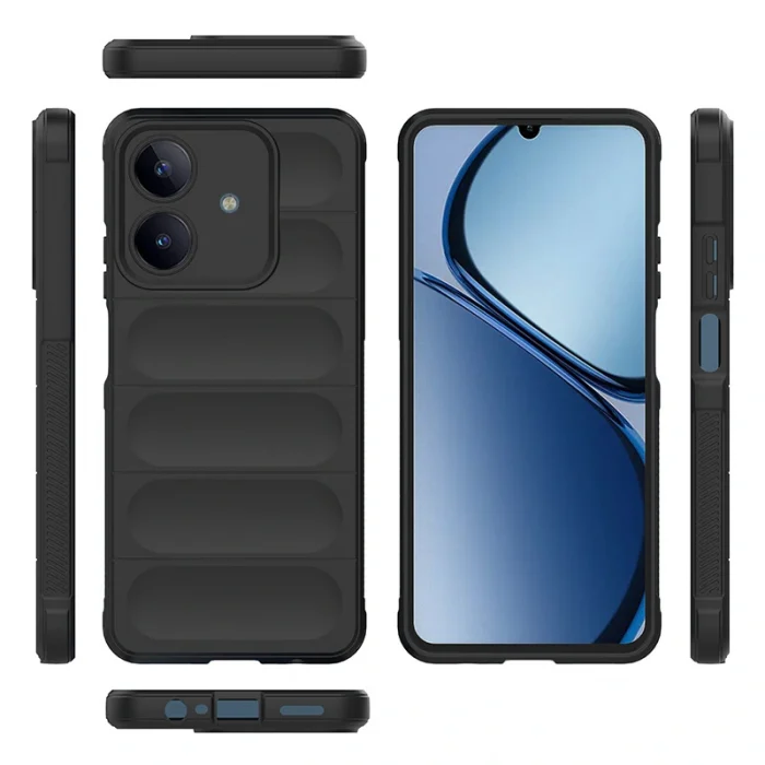 Realme C63 Kılıf Esnek TPU Oyuklu Arka Yüzey Tasarımlı Etnik Silikon Kapak