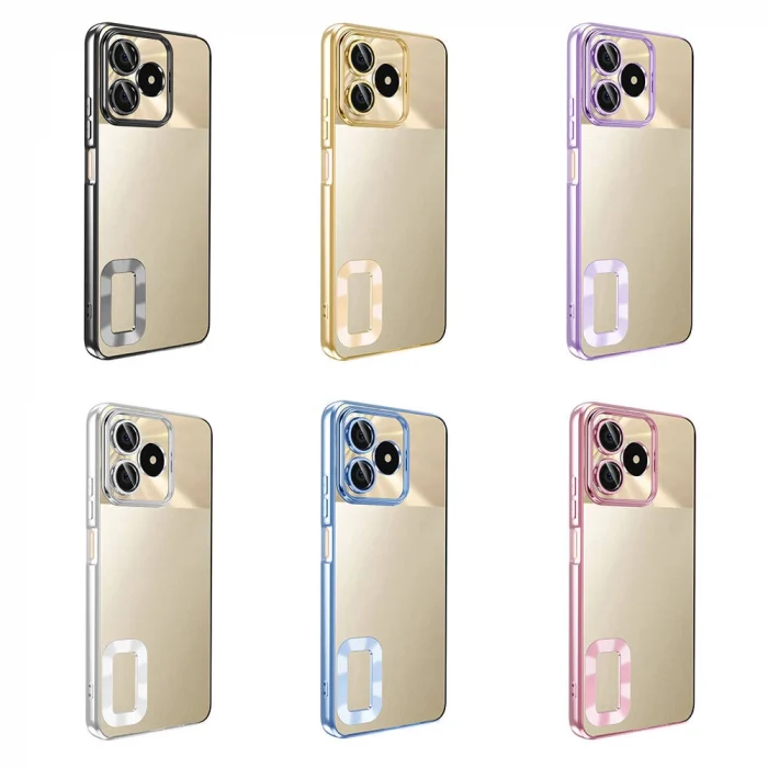 Realme Note 50 Kılıf Kamera Korumalı Logo Gösteren Omega Kapak