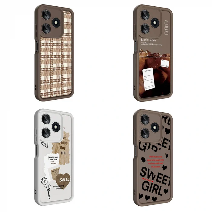 Tecno Spark 10 4G Kılıf Kamera Korumalı Baskılı Arka Yüzey Klas Kapak