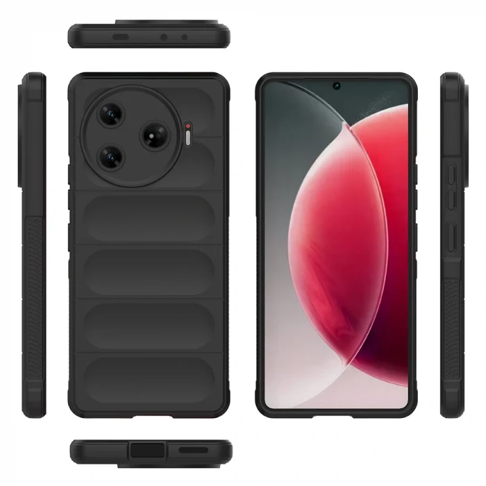 Tecno Spark 30 Pro Kılıf Esnek TPU Oyuklu Arka Yüzey Tasarımlı Etnik Silikon Kapak