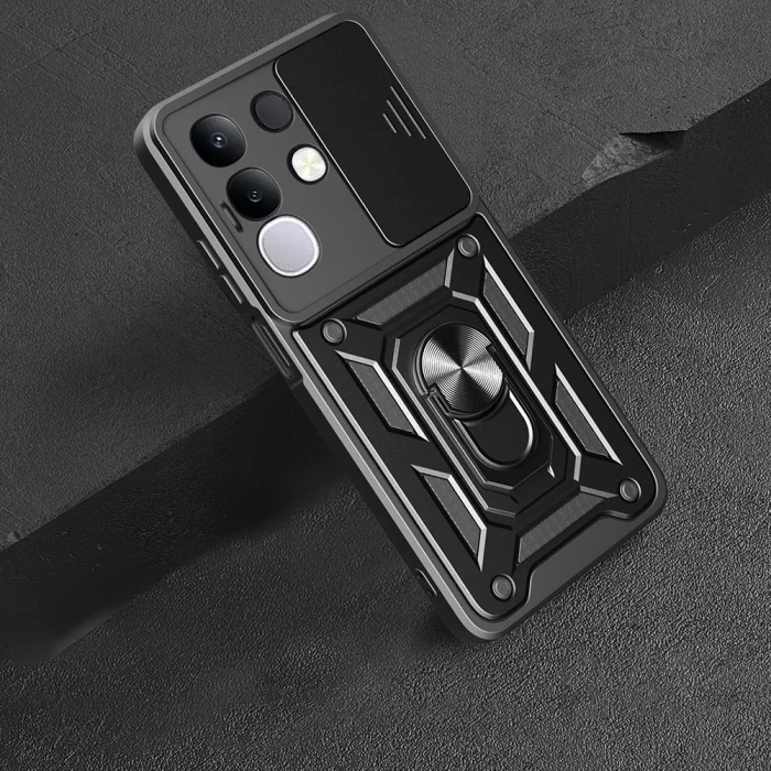 Vivo Y29 4G Kılıf Magnetik Standlı Kamera Korumalı Sürgülü Vega Kapak