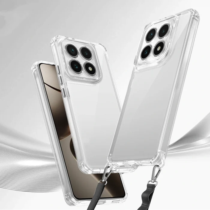 Xiaomi 14T Kılıf Airbagli Takılabilir Askı Aparatlı Snap Silikon Kapak