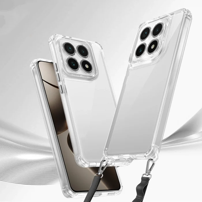 Xiaomi 14T Pro Kılıf Airbagli Takılabilir Askı Aparatlı Snap Silikon Kapak