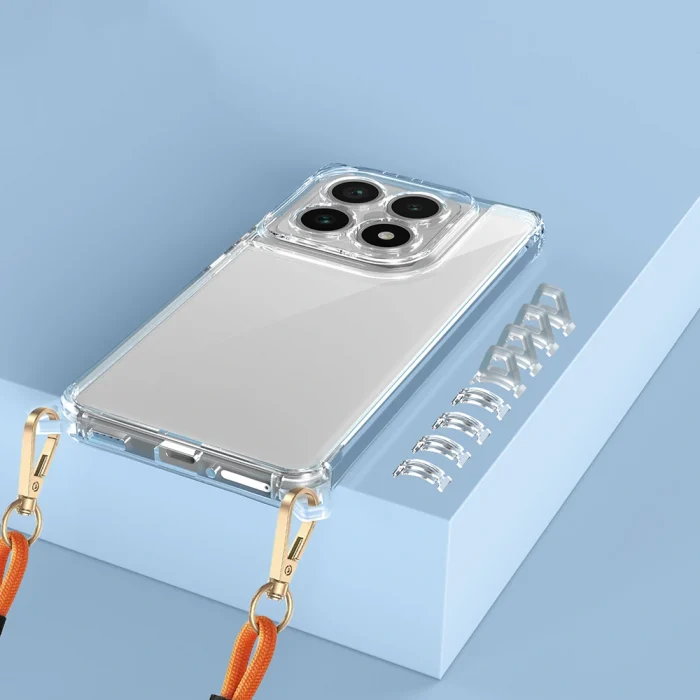 Xiaomi 14T Pro Kılıf Airbagli Takılabilir Askı Aparatlı Snap Silikon Kapak