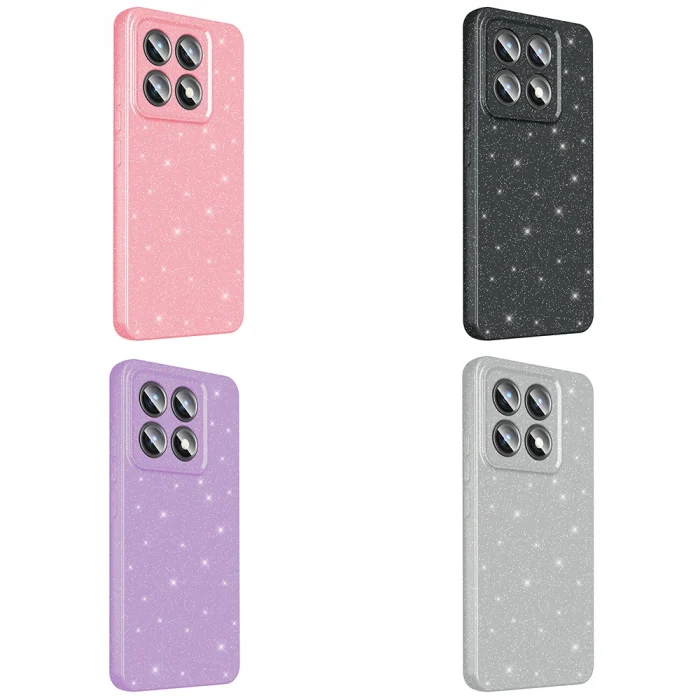 Xiaomi 14T Pro Kılıf Kamera Korumalı Simli Lüks Koton Kapak