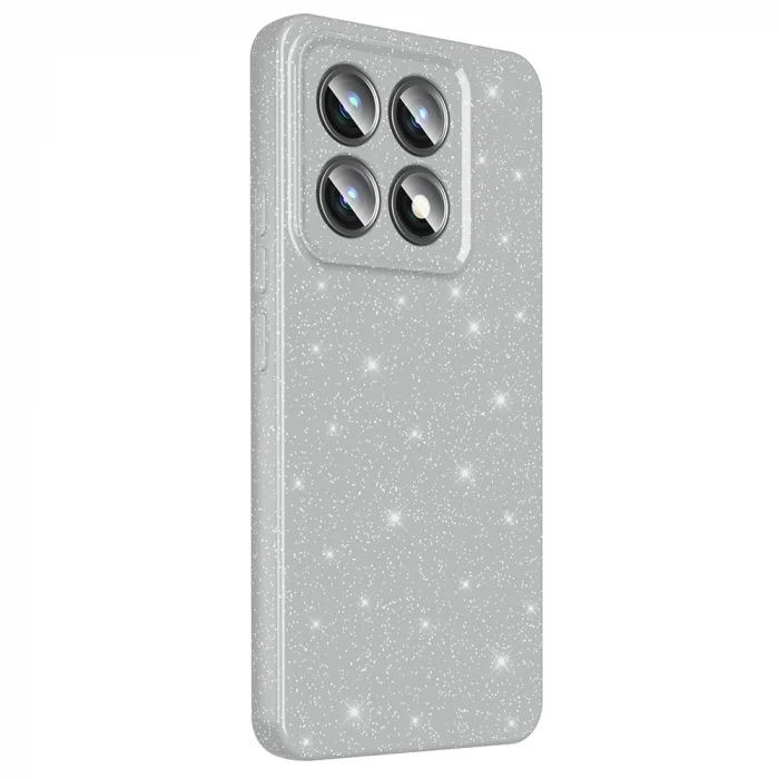 Xiaomi 14T Pro Kılıf Kamera Korumalı Simli Lüks Koton Kapak