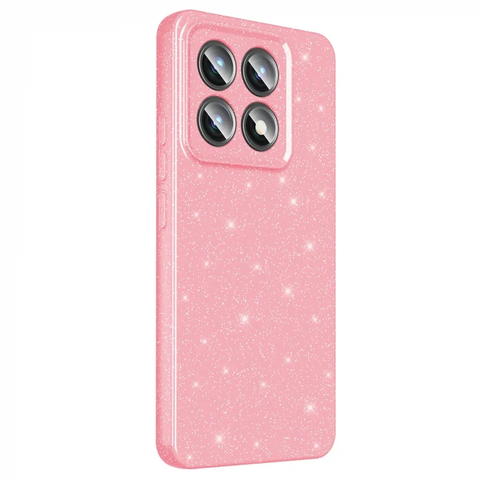 Xiaomi 14T Pro Kılıf Kamera Korumalı Simli Lüks Koton Kapak