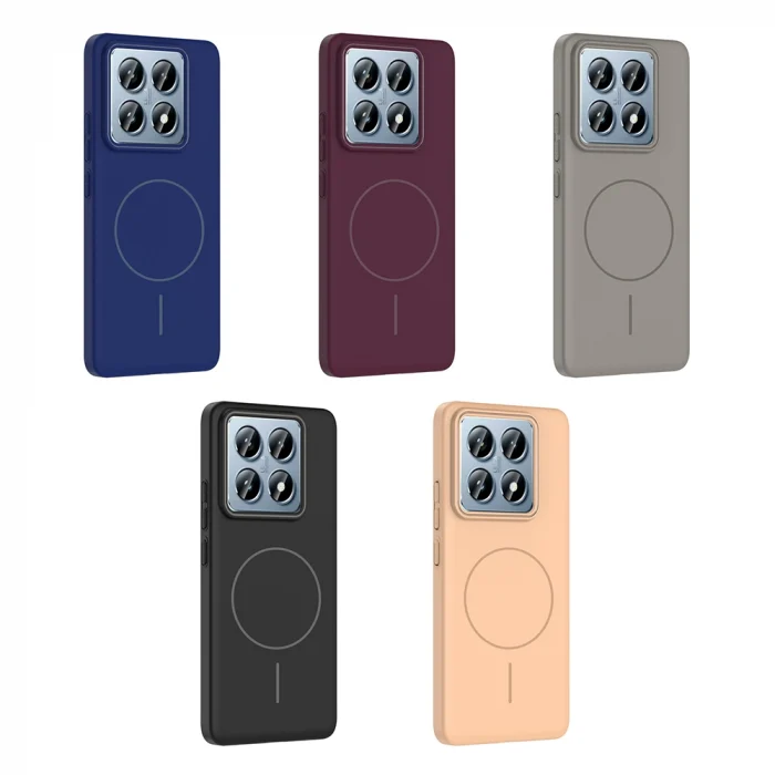 Xiaomi 14T Pro Kılıf M-safe Şarj Özellikli Ruby Sert Kapak