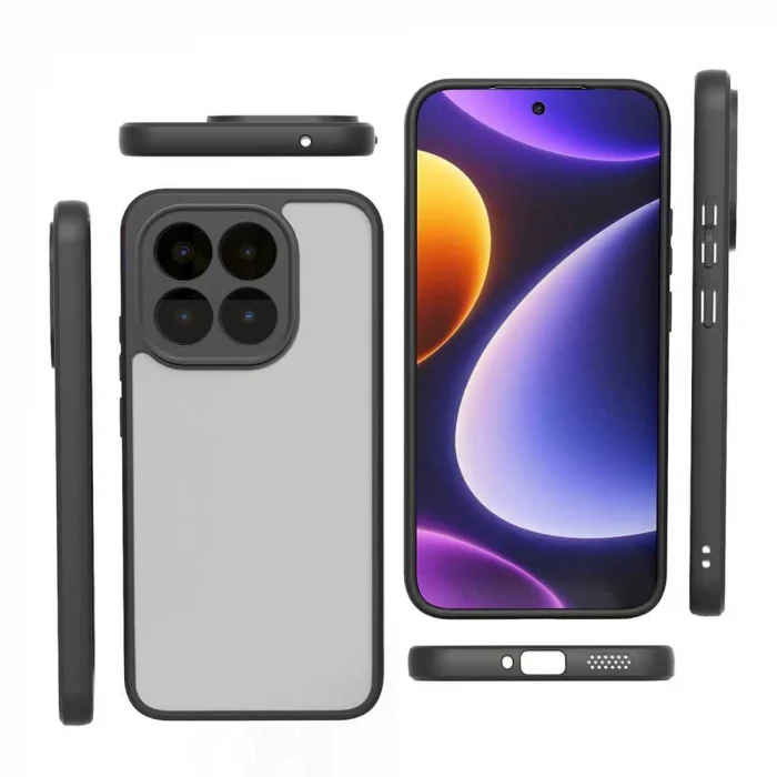 Xiaomi 15T Kılıf Kamera Korumalı Şeffaf Arka Yüzey New Roll Kapak