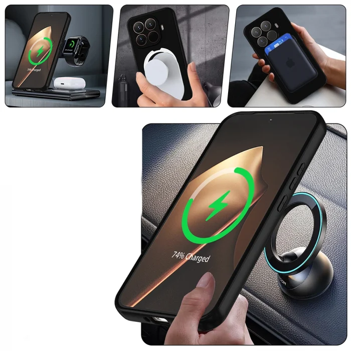 Xiaomi 15T Pro Kılıf M-safe Şarj Özellikli Standlı Samara Kapak