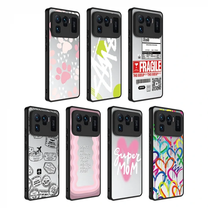 Xiaomi Mi 11 Ultra Kılıf Aynalı Desenli Kamera Korumalı Parlak Mirror Kapak