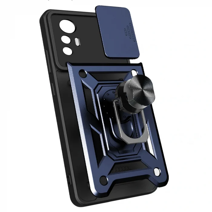 Xiaomi Mi 12 Lite Kılıf Magnetik Standlı Kamera Korumalı Sürgülü Vega Kapak