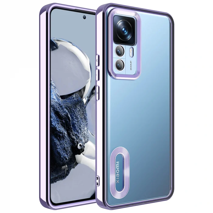 Xiaomi Mi 12T Pro Uyumlu Kılıf Kamera Korumalı Logo Gösteren Kapak