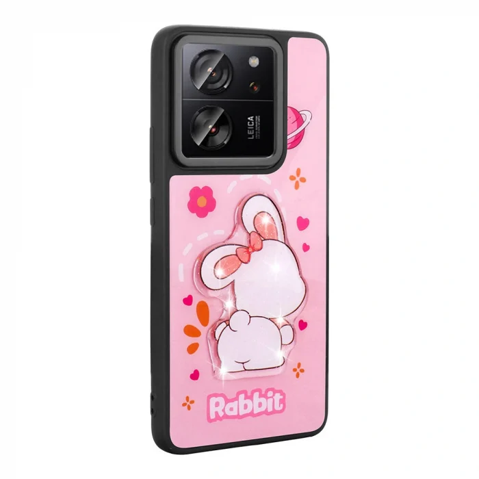 Xiaomi Mi 13T Pro Kılıf Parlayan Kabartmalı İkonik Figürlü Amas Silikon Kapak