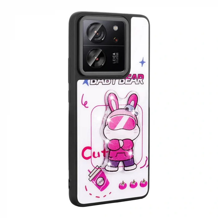 Xiaomi Mi 13T Pro Kılıf Parlayan Kabartmalı İkonik Figürlü Amas Silikon Kapak