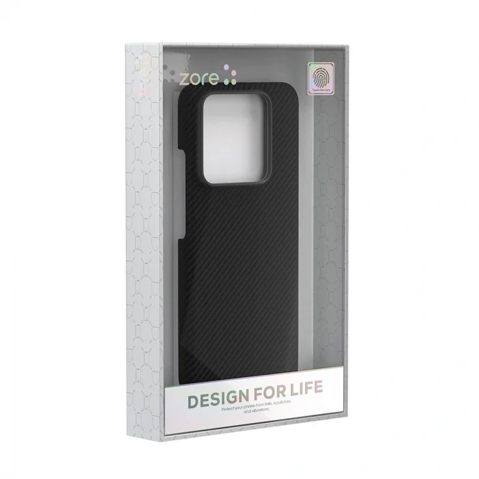 Xiaomi Mi 14 Kılıf M-safe Şarj Özellikli 600D Kevlar Krek Karbon Kapak