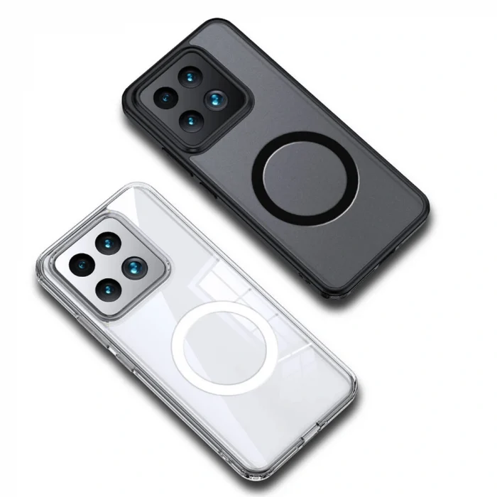 Xiaomi Mi 14 Kılıf Sert PC Arka Yüzey Wireless Şarj Özellikli Flet M-safe Kapak