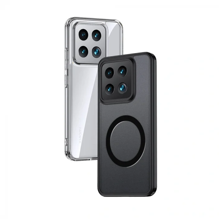 Xiaomi Mi 14 Kılıf Sert PC Arka Yüzey Wireless Şarj Özellikli Flet M-safe Kapak