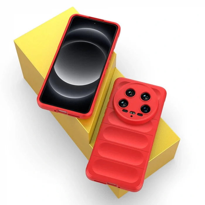 Xiaomi Mi 14 Ultra Kılıf Esnek TPU Oyuklu Arka Yüzey Tasarımlı Etnik Silikon Kapak