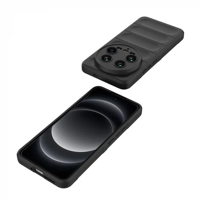 Xiaomi Mi 14 Ultra Kılıf Esnek TPU Oyuklu Arka Yüzey Tasarımlı Etnik Silikon Kapak