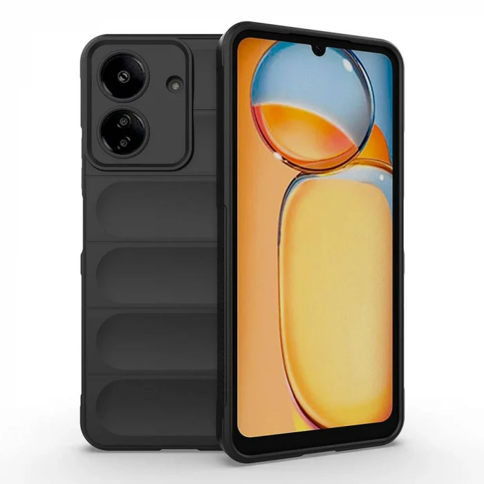 Xiaomi Poco C65 Kılıf Esnek TPU Oyuklu Arka Yüzey Tasarımlı Etnik Silikon Kapak