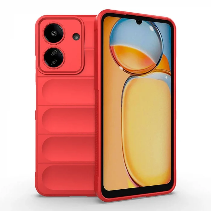 Xiaomi Poco C65 Kılıf Esnek TPU Oyuklu Arka Yüzey Tasarımlı Etnik Silikon Kapak