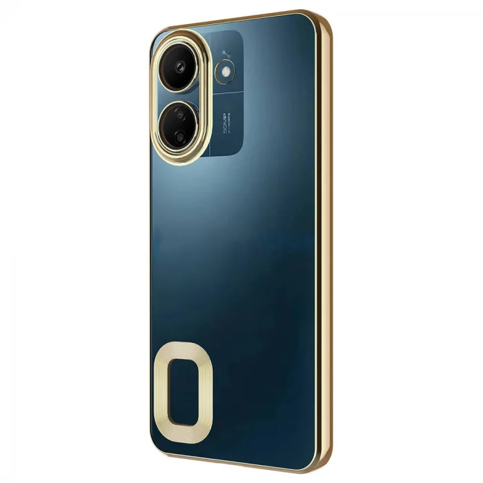 Xiaomi Poco C65 Kılıf Kamera Korumalı Logo Gösteren Omega Kapak