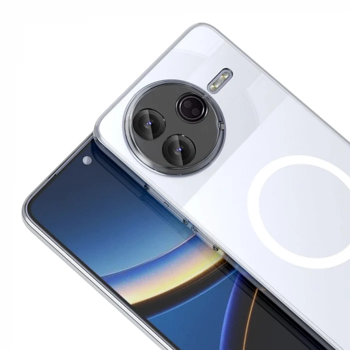 Xiaomi Poco F7 Pro Kamera Korumalı M-Safe Şarj Özellikli Şeffaf London Sert PC Kapak