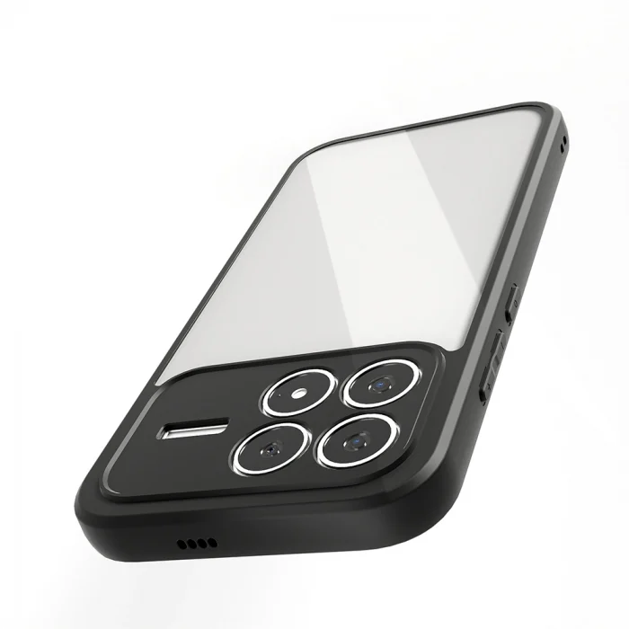 Xiaomi Poco F8 Pro Kılıf Kamera Korumalı Şeffaf Arka Yüzey New Roll Kapak