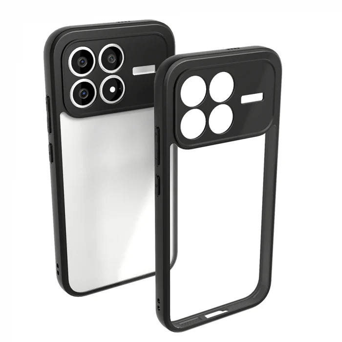 Xiaomi Poco F8 Pro Kılıf Kamera Korumalı Şeffaf Arka Yüzey New Roll Kapak