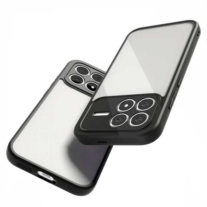 Xiaomi Poco F8 Pro Kılıf Kamera Korumalı Şeffaf Arka Yüzey New Roll Kapak