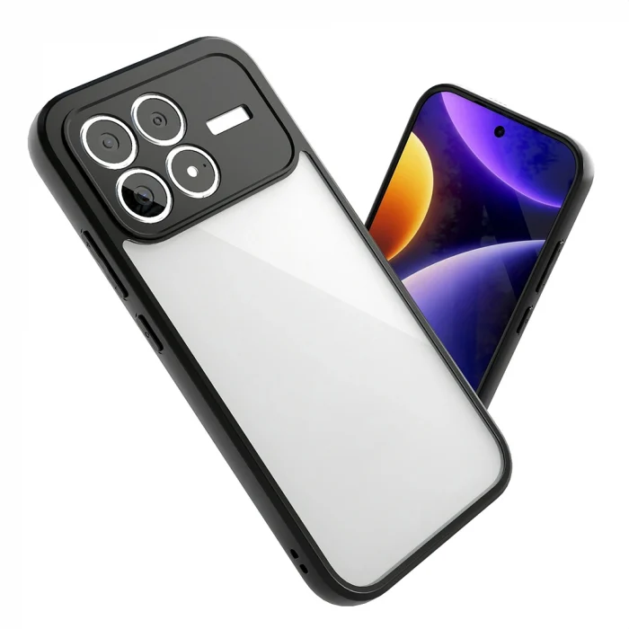 Xiaomi Poco F8 Pro Kılıf Kamera Korumalı Şeffaf Arka Yüzey New Roll Kapak