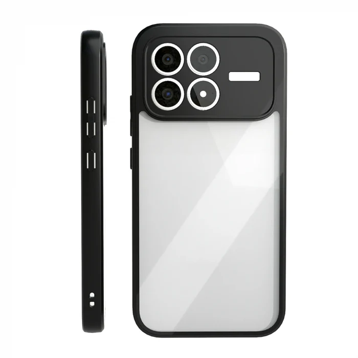 Xiaomi Poco F8 Pro Kılıf Kamera Korumalı Şeffaf Arka Yüzey New Roll Kapak