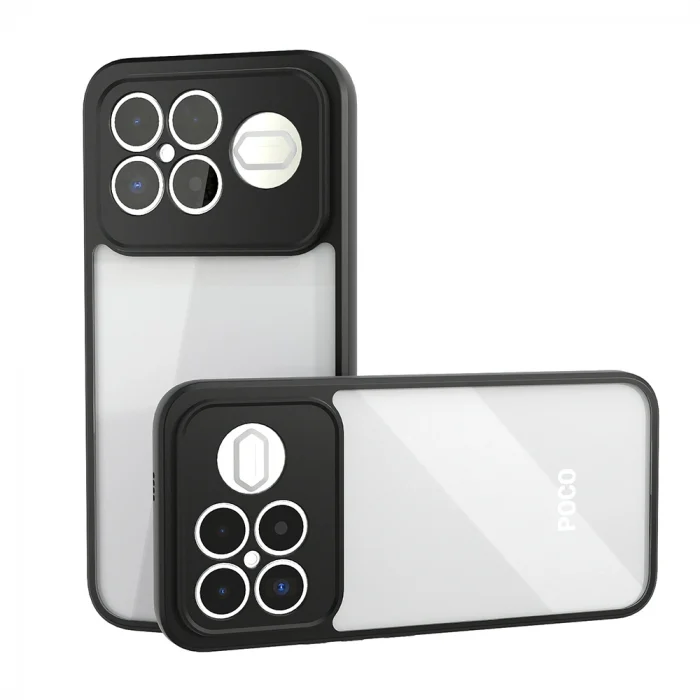 Xiaomi Poco F8 Ultra Kılıf Kamera Korumalı Şeffaf Arka Yüzey New Roll Kapak