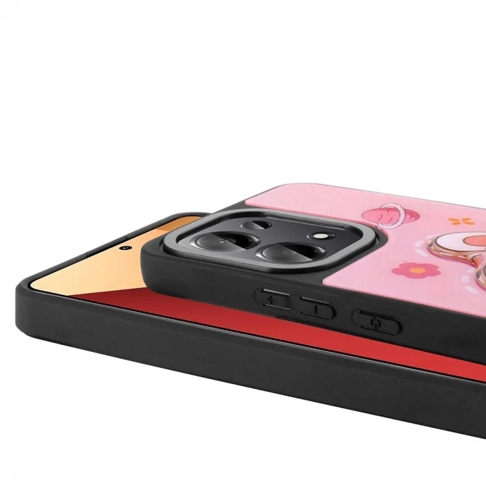 Xiaomi Poco M6 Pro 4G Kılıf Parlayan Kabartmalı İkonik Figürlü Amas Silikon Kapak