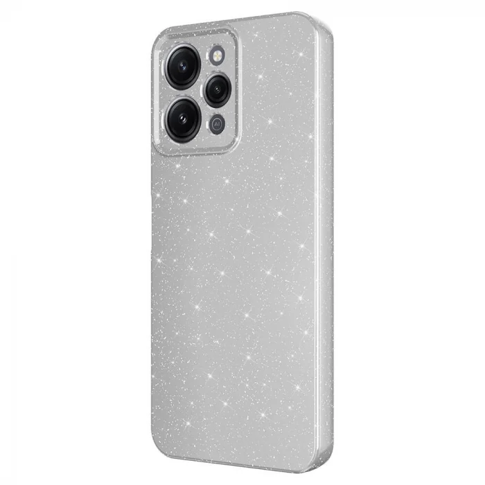 Xiaomi Redmi 12 Kılıf Kamera Korumalı Simli Lüks Koton Kapak