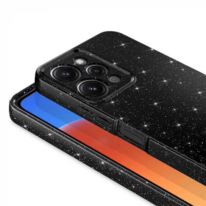 Xiaomi Redmi 12 Kılıf Kamera Korumalı Simli Lüks Koton Kapak