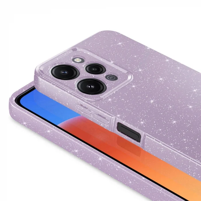 Xiaomi Redmi 12 Kılıf Kamera Korumalı Simli Lüks Koton Kapak