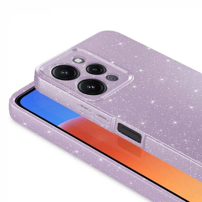 Xiaomi Redmi 12 Kılıf Kamera Korumalı Simli Lüks Koton Kapak