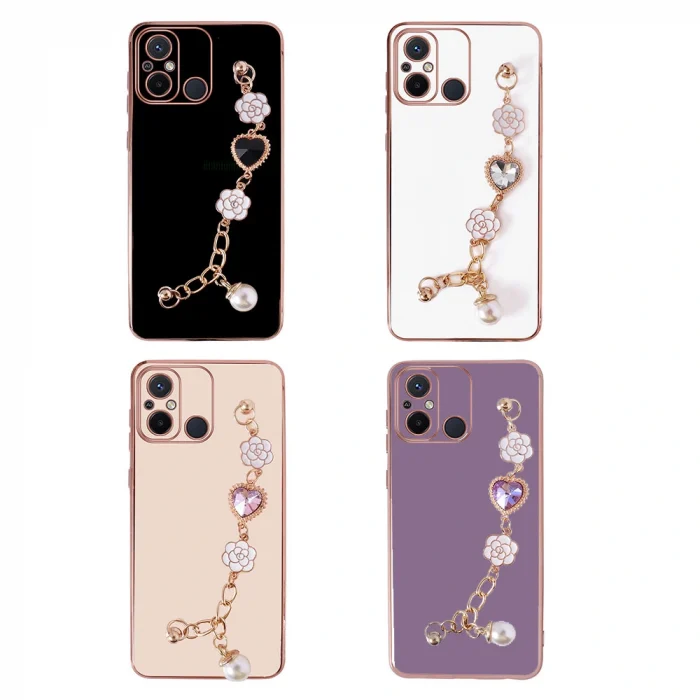 Xiaomi Redmi 12C Kılıf El Tutamaçlı Kamera Korumalı Taka Silikon Kapak