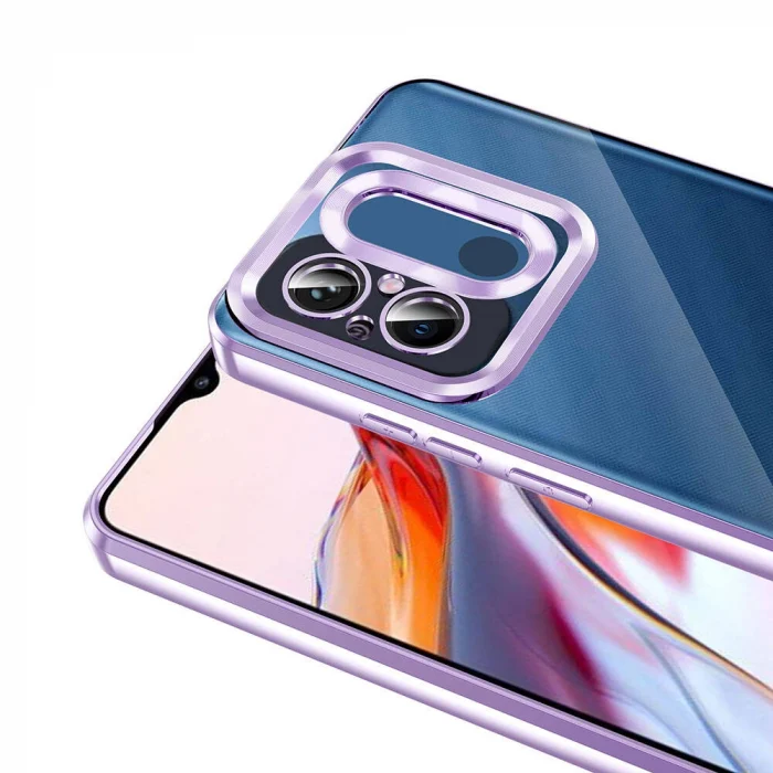Xiaomi Redmi 12C Kılıf Kamera Korumalı Logo Gösteren Omega Kapak