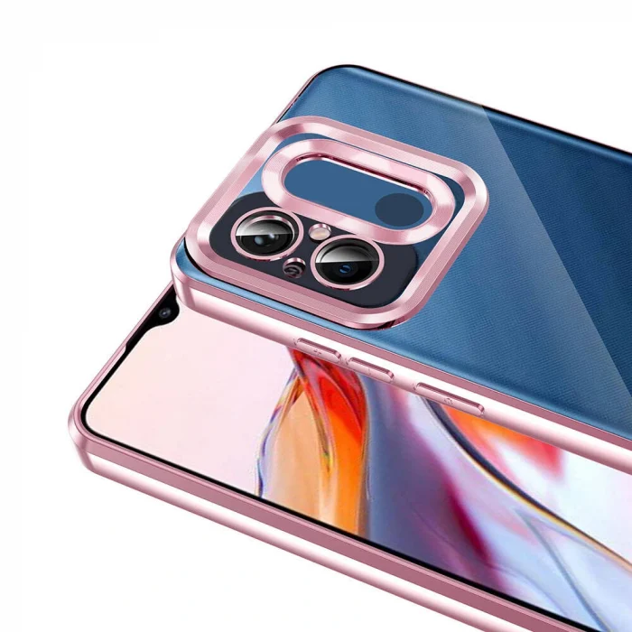 Xiaomi Redmi 12C Kılıf Kamera Korumalı Logo Gösteren Omega Kapak