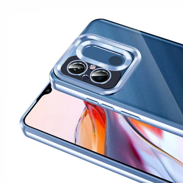 Xiaomi Redmi 12C Kılıf Kamera Korumalı Logo Gösteren Omega Kapak