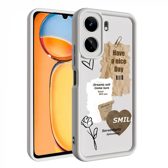 Xiaomi Redmi 13C Kılıf Kamera Korumalı Baskılı Arka Yüzey Klas Kapak