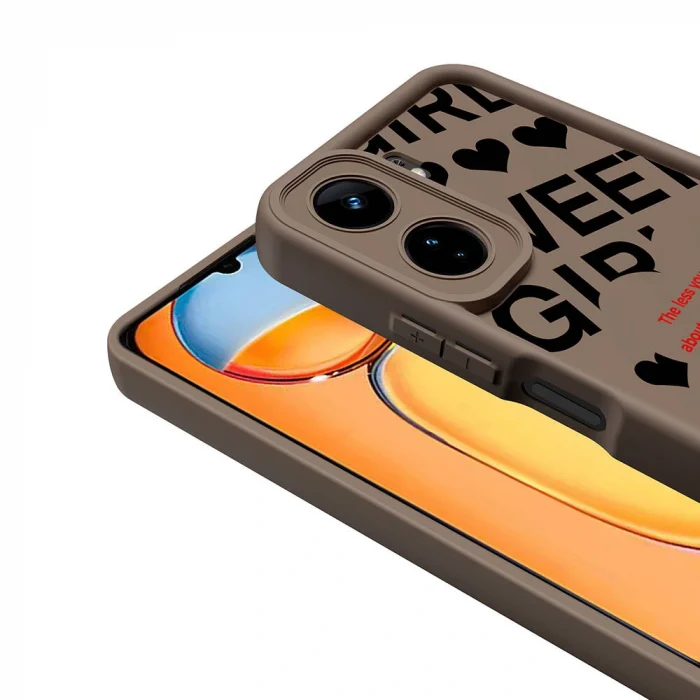 Xiaomi Redmi 13C Kılıf Kamera Korumalı Baskılı Arka Yüzey Klas Kapak