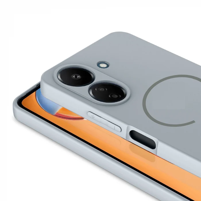 Xiaomi Redmi 13C Kılıf M-safe Şarj Özellikli Meta Kapak