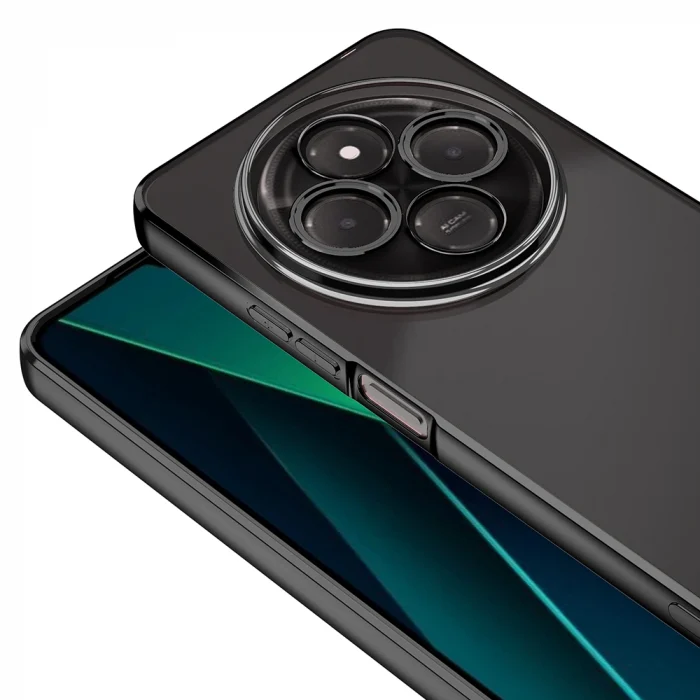 Xiaomi Redmi 14C 4G Kılıf Kamera Korumalı Logo Gösteren Omega Kapak