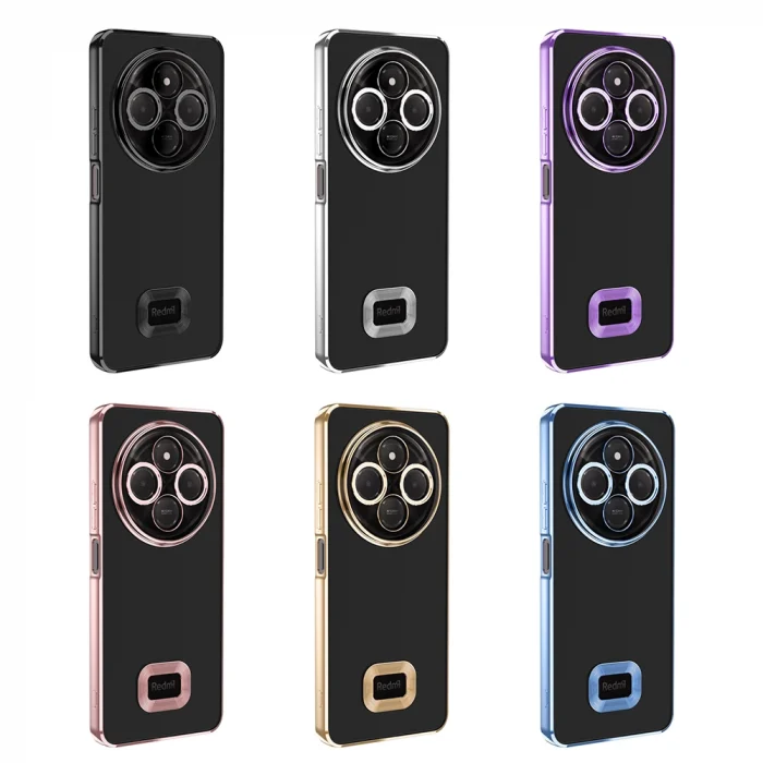 Xiaomi Redmi 14C 4G Kılıf Kamera Korumalı Logo Gösteren Omega Kapak