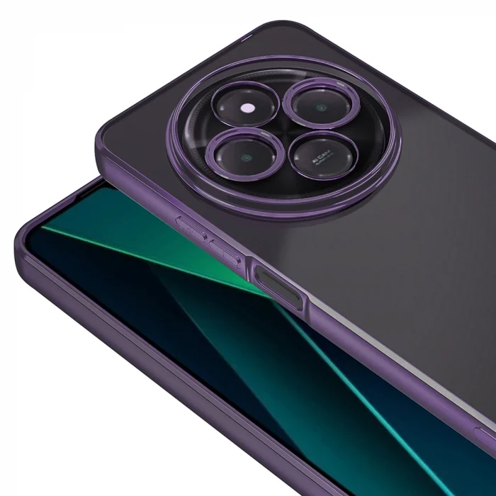 Xiaomi Redmi 14C 4G Kılıf Kamera Korumalı Logo Gösteren Omega Kapak